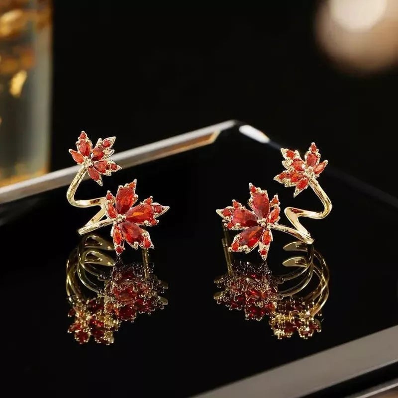 Maple Leaf Stud Earrings