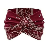 Printed cross yoga headband