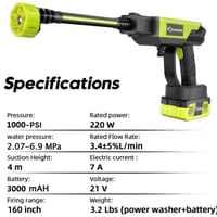 Cordless Pressure Washer Gun