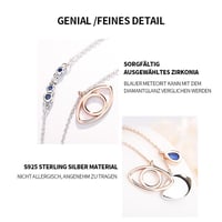 S925 Silberhalskette mit Teufelsauge  Inspiriert von Duo Evil Eye