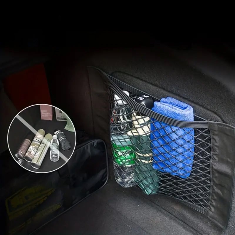 Plastpose Oppbevaringsnett (med klebende tape)