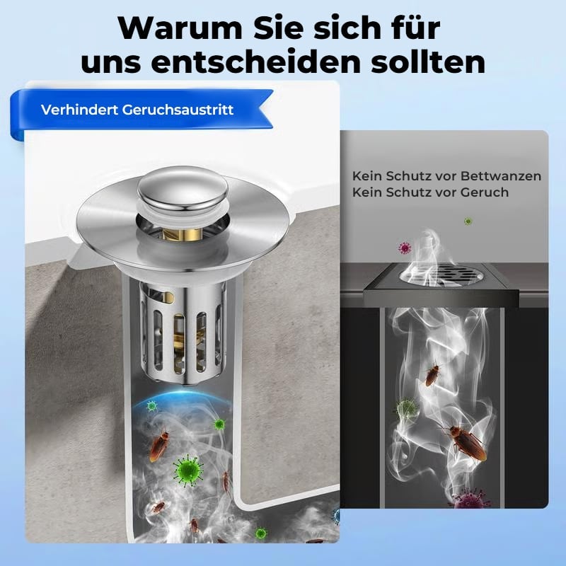 2-in-1-Badezimmer-Popup-Abfluss