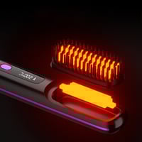 Ceramic Heated Cordless Portable Curling Straightening Brush