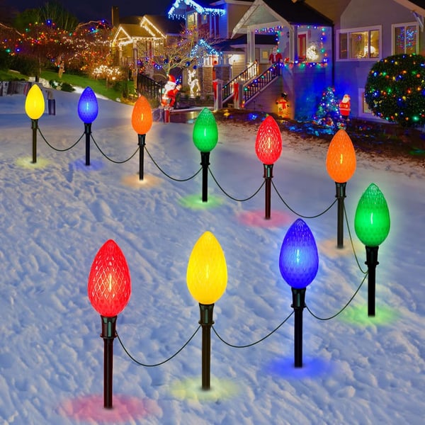 Diamond-Shaped Solar Stake Lights
