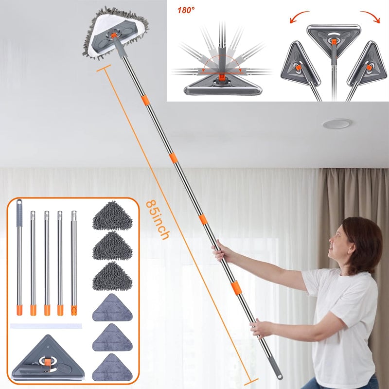 Five-section triangular mop