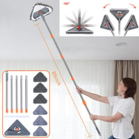 Five-section triangular mop