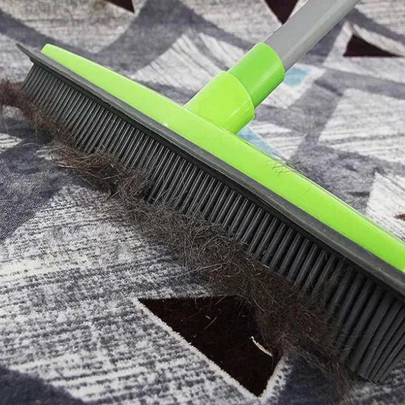 Three-Section Telescopic Pole Carpet Delinting Broom