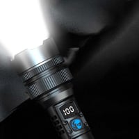 Waterdichte, oplaadbare 2-in-1 zaklamp met digitaal display en sterk licht