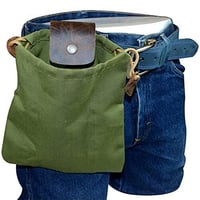 Leather and canvas bushcraft bag