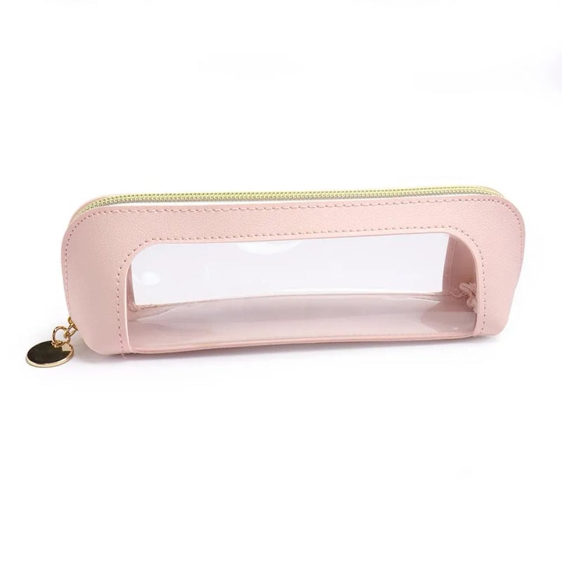Portable Transparent Window Storage Bag (Yellow + Pink + Off White)