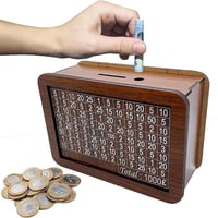 ✨Wooden money box with engraved figures
