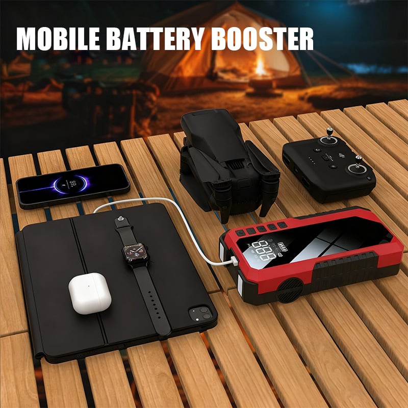 3-in-1 Emergency Jump Starter & Compressor System