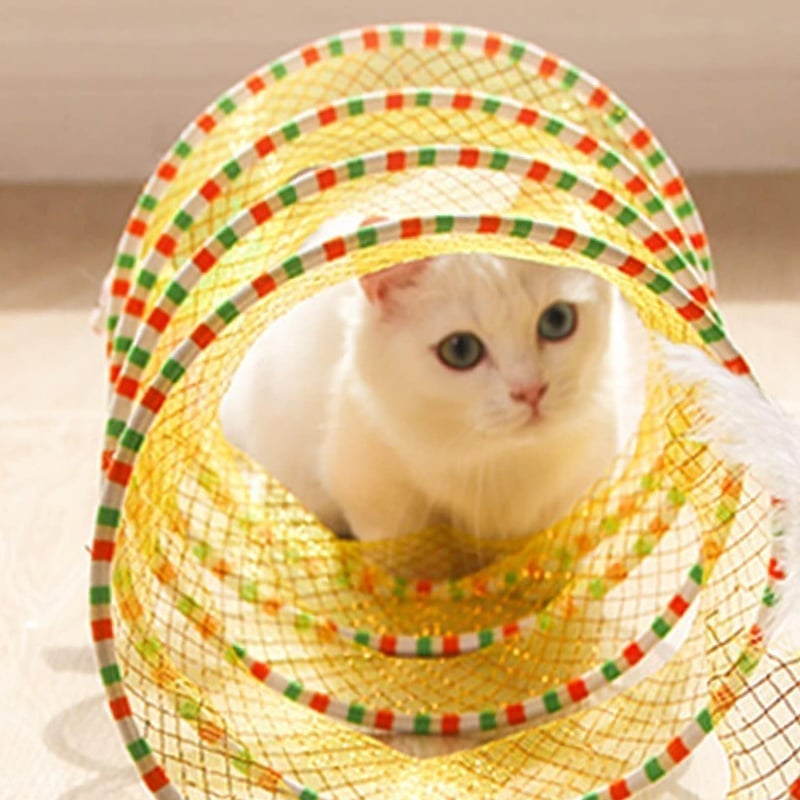 Collapsible Spiral Cat Tunnel Toy