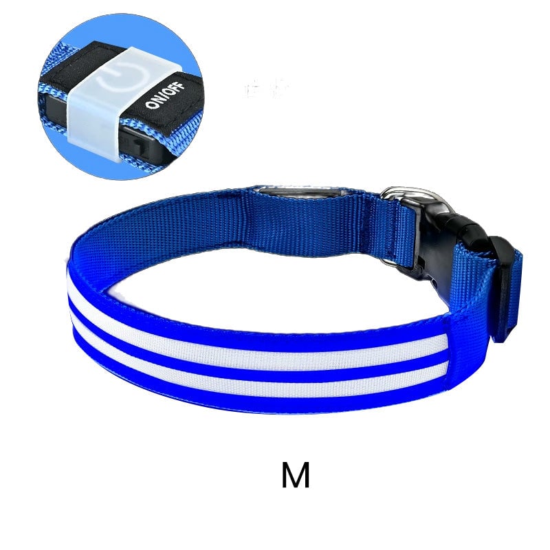Dual Fiber Nighttime Luminous Dog Collar