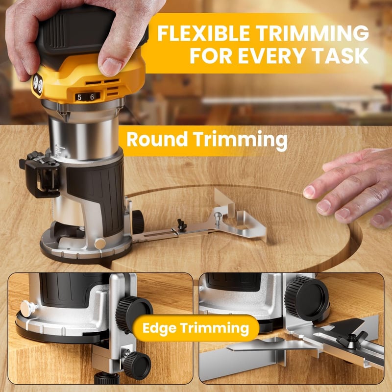 Sakerplus Cordless Compact Router With Battery