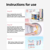 Hyper Concentrated Strong Stain Remover Powder for Clothes