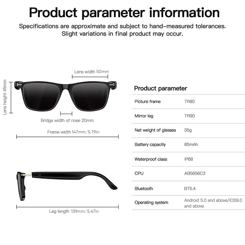 Sakerplus® AI Smart Translation Glasses