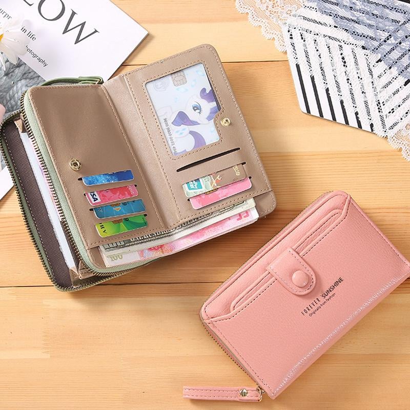 New Solid Color Ladies Wristband Clutch Wallet