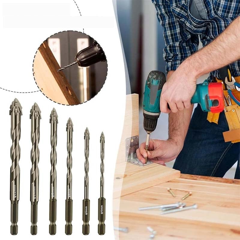 Four-Flute Sawtooth Eccentric Drill Bit