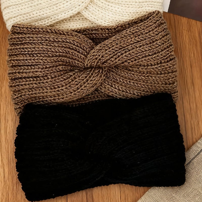 Handstickat varmt garnpannbandsset - 5 delar, 5 färger