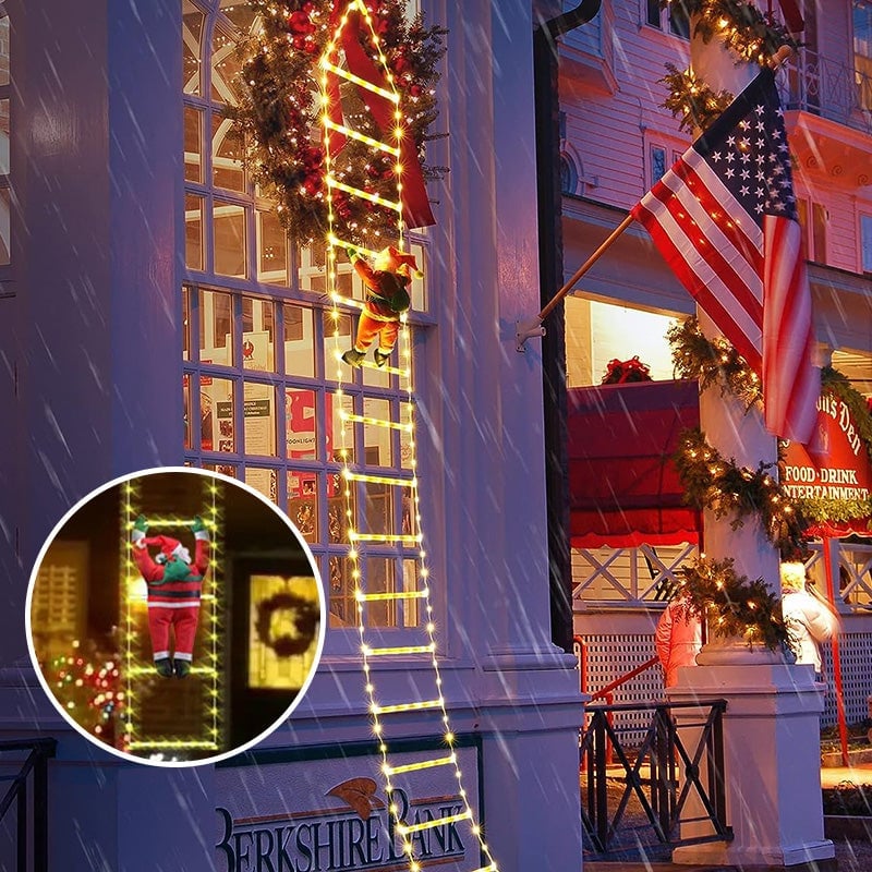 Julestigedekorasjonslys med Julenissen