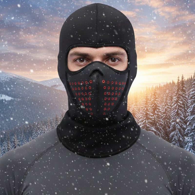 Winterliche, winddichte Thermo-Fleece-Gesichtsmaske für Radfahren und Outdoor-Sportarten.