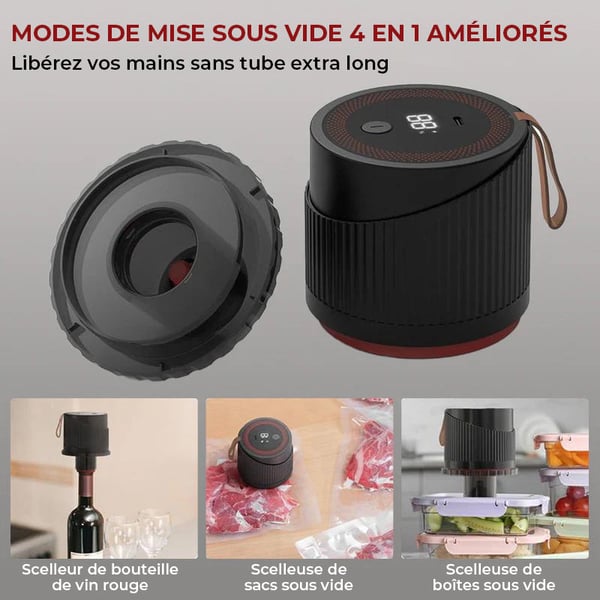 Kit de Scelleur Sous Vide Électrique pour Bocaux Mason