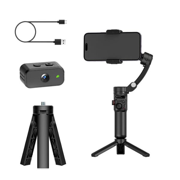 Smart 3-Axis Gimbal Stabilizer with AI Tracking – Professional Video Shooting Tool