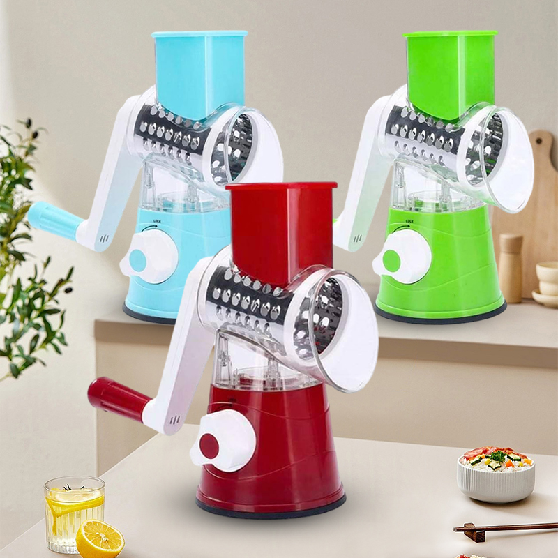 Sale - 3 in 1 Rotary Cheese Grater Vegetable Slicer
