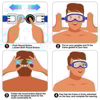 High Definition Waterproof Anti-fog Large Frame Swimming Goggles