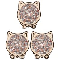 135-Piece Cat-Shaped Wooden Puzzle