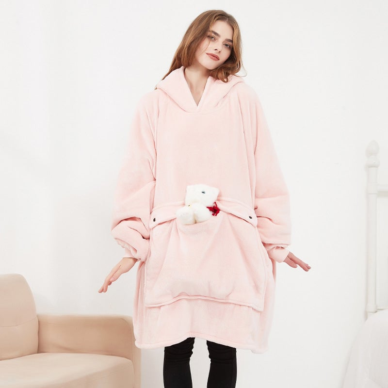 Beidseitig velour-heizender lässiger Hoodie