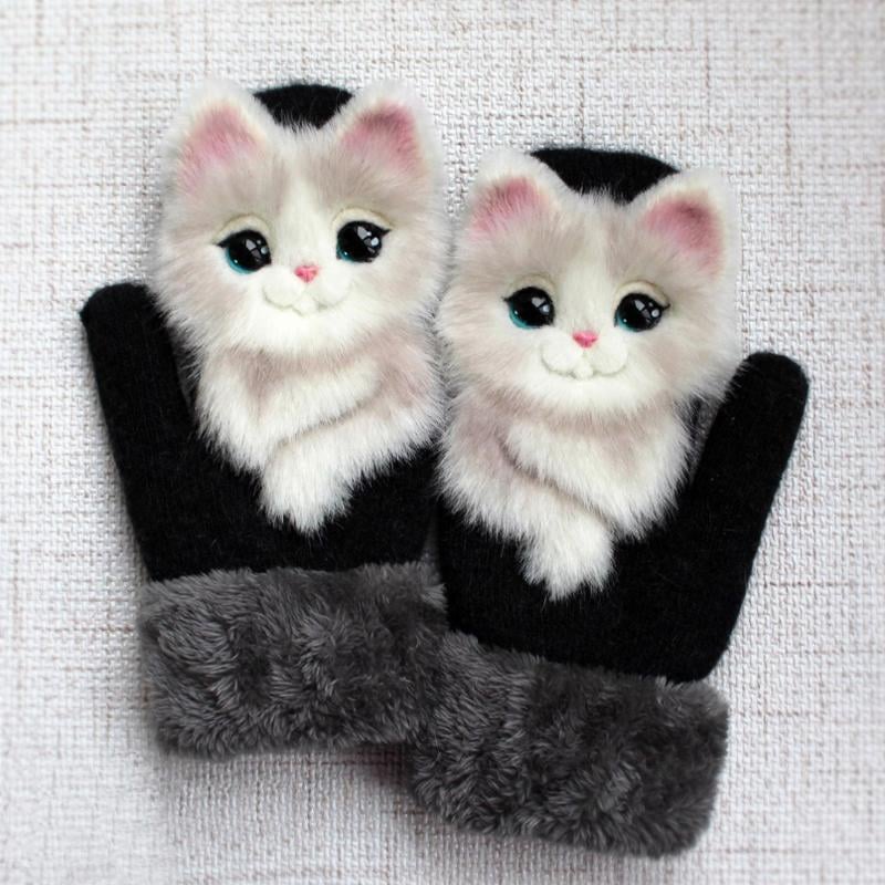 Moufles Mignonnes à Motif Animaux 3D