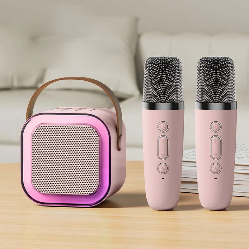 UPSELL Mini-Karaoke-Maschine mit kabellosen Mikrofonen