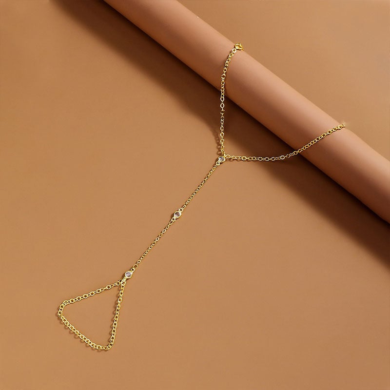 Diamond Connecting Fingers Bracelet