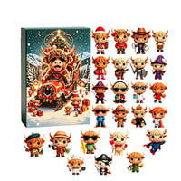 2026 Highland Cow 24-Day Advent Calendar Blind Box Set