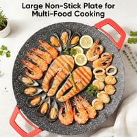 Non-Stick Electric BBQ Grill with Temperature Control
