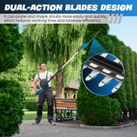 SAKER® 22V 2-in-1 Cordless Pole Saw 7-inch and Pole Hedge Trimmer 16-inch