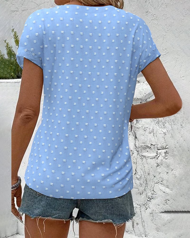 Blouse Met Drop Shoulder In Blauw