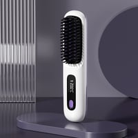 Ceramic Heated Cordless Portable Curling Straightening Brush