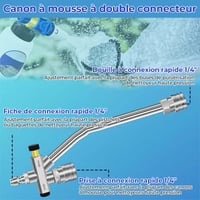 Améliorez votre expérience de lavage de voiture - Accessoire à double connecteur pour canon à mousse