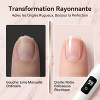 Lime à ongles électrique avec éclairage LED