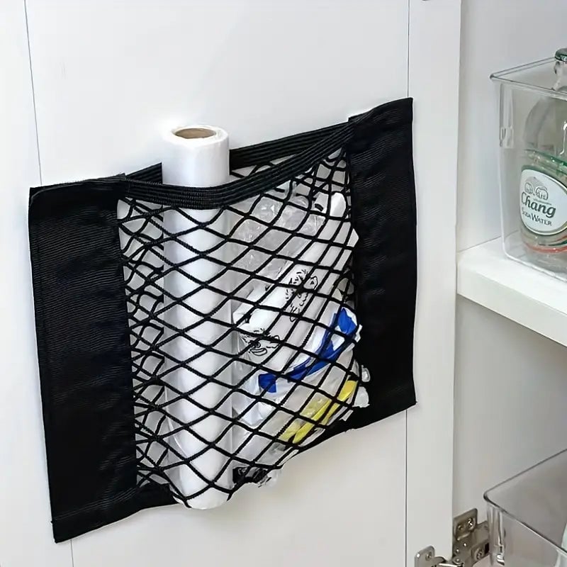 Plastpose Oppbevaringsnett (med klebende tape)