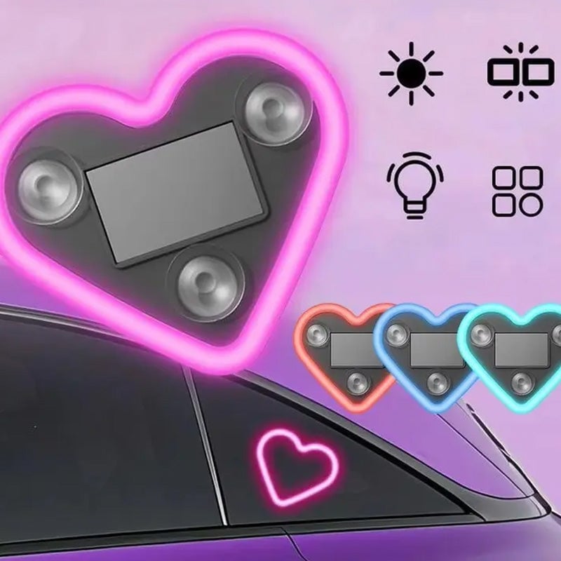 Solar Heart LED Car Ambient Light