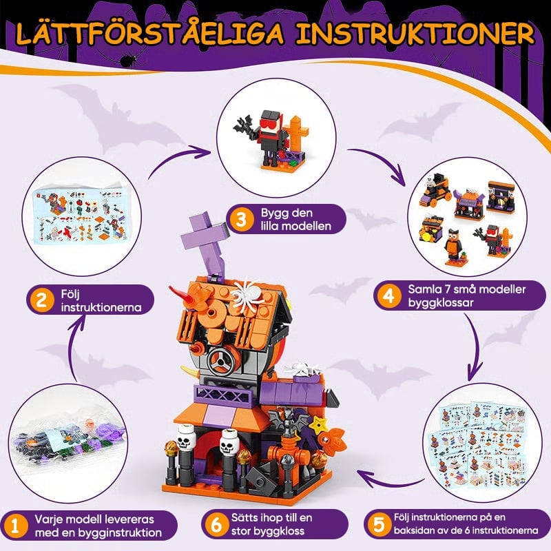Halloween-byggklossar, blindlåda