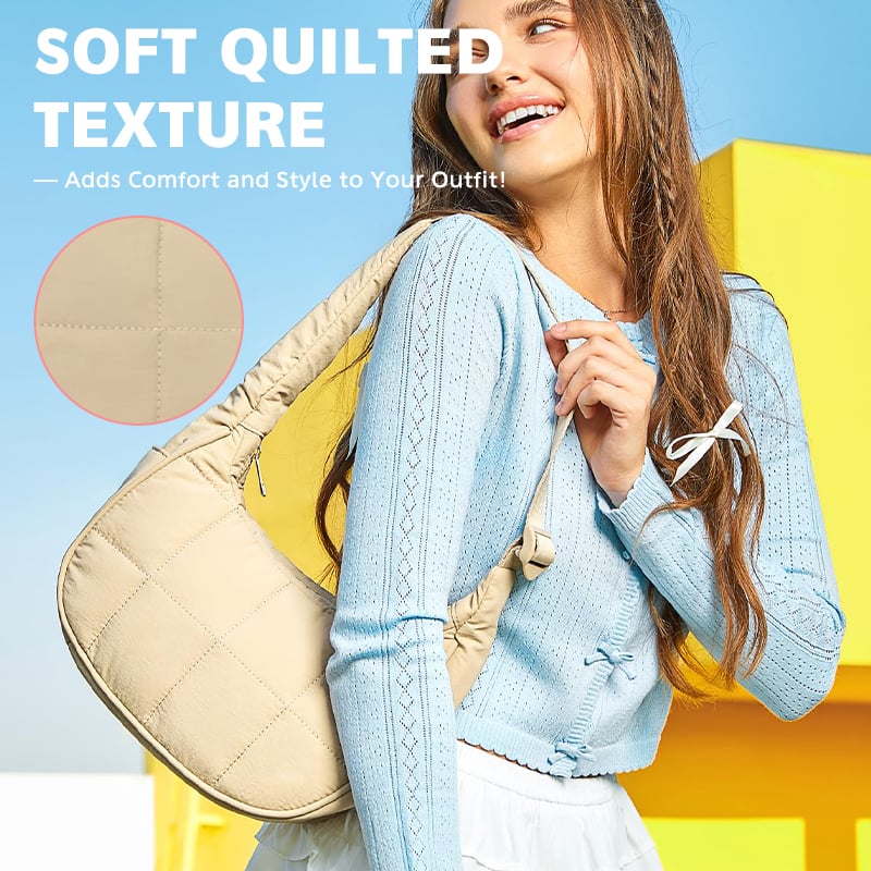Puffer Crescent Shoulder Bag