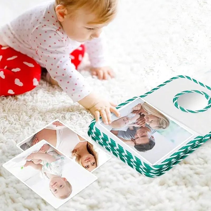 Min första babyfotobok med säker spegel