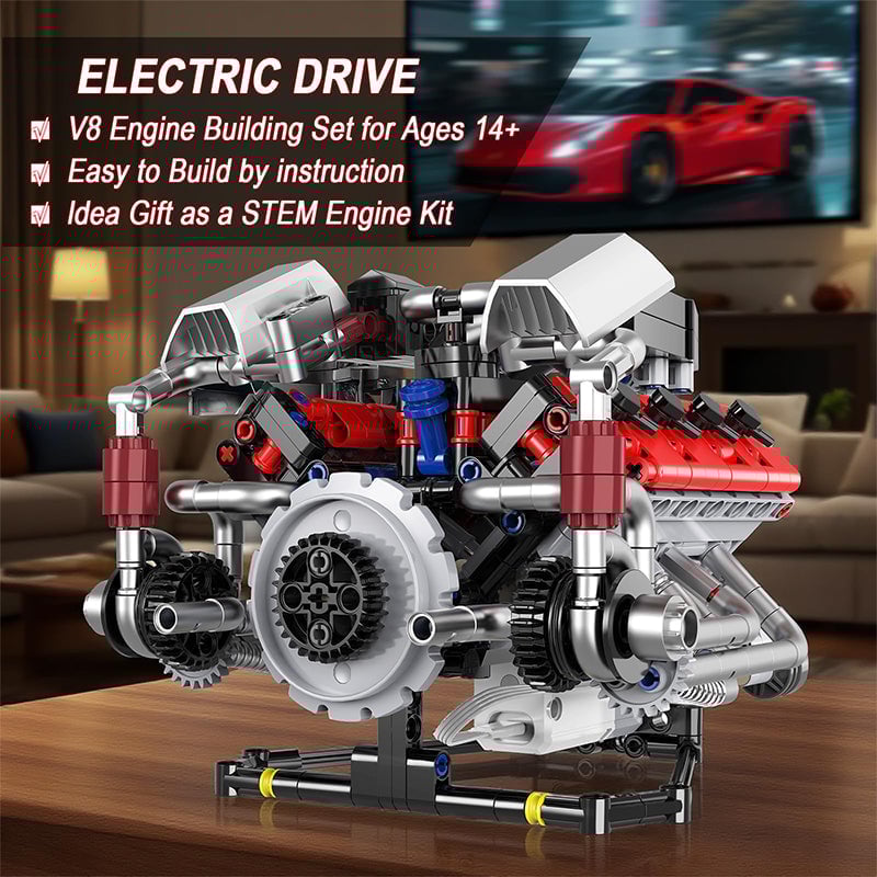 Sakerplus® V8 Working Car Engine Kit