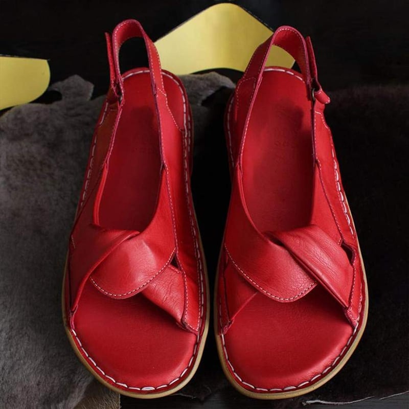 Neue Damen Geknotete Bequeme Flache Sandalen