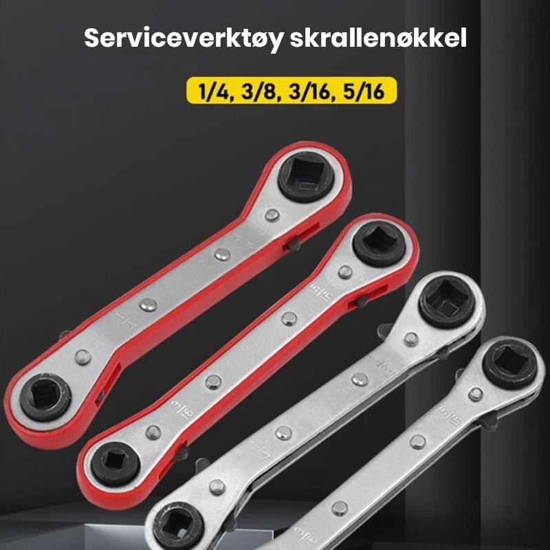 Dobbeltsidig Firkantet Skrallenøkkel for Vedlikehold 